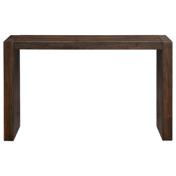 Dark Brown Distressed Wood Console Table