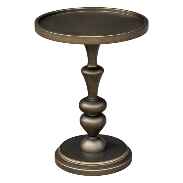 Bronze Pedestal Accent Table