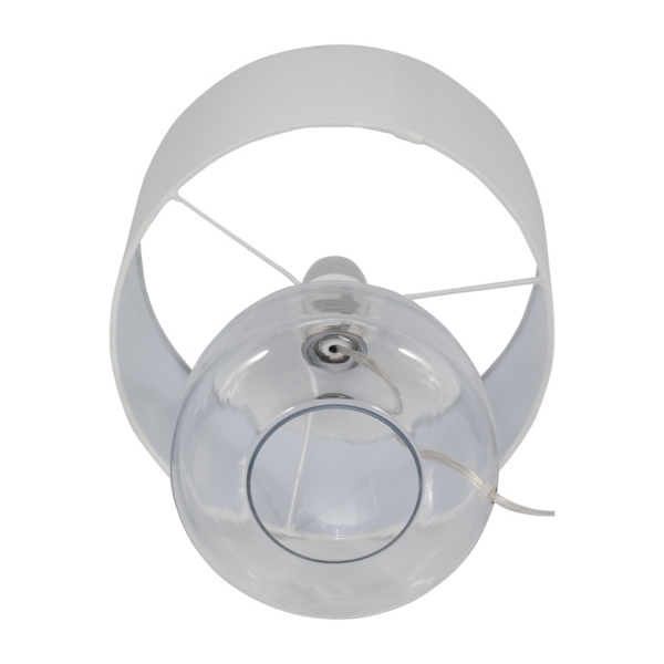 Clear Glass Tapered Table Lamps, Set of 2