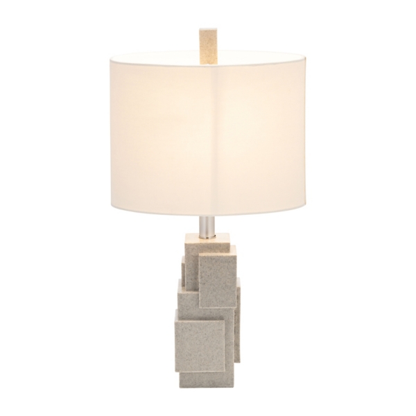 Gray Stacked Blocks Table Lamp