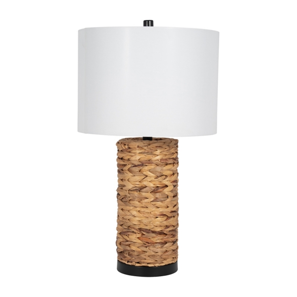 Natural Seagrass Pillar Table Lamp