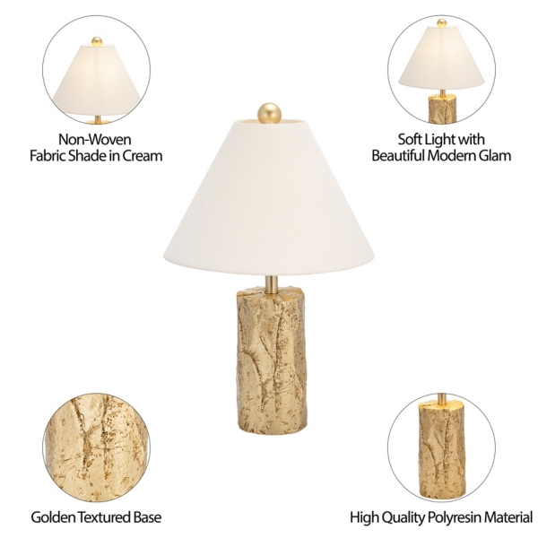 Metallic Gold Textured Table Lamp