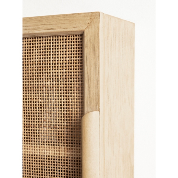 Natural Rattan Wall Cabinet with Shelf