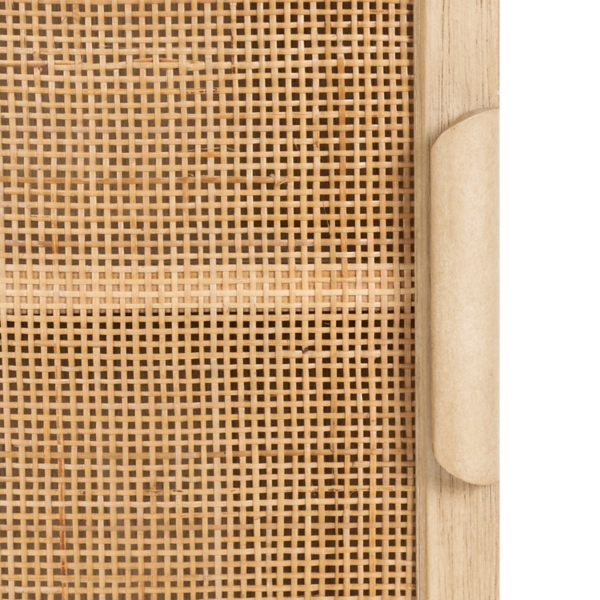 Natural Rattan Wall Cabinet with Shelf