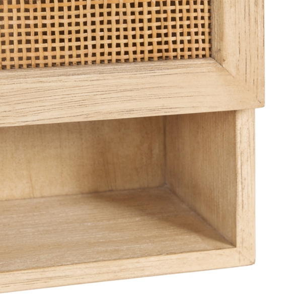 Natural Rattan Wall Cabinet with Shelf