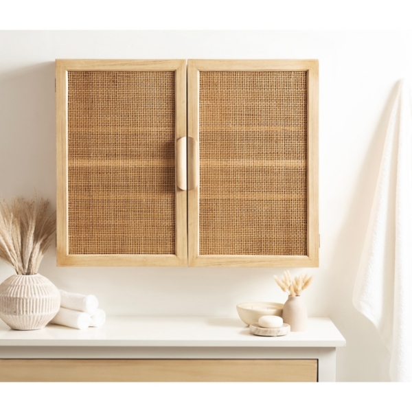 Natural Rattan Wall Cabinet