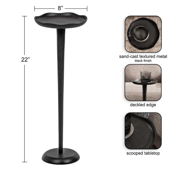 Black Metal Alicia Accent Table