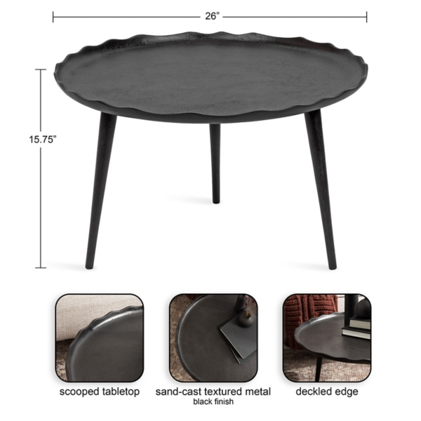 Round Black Alessia Coffee Table