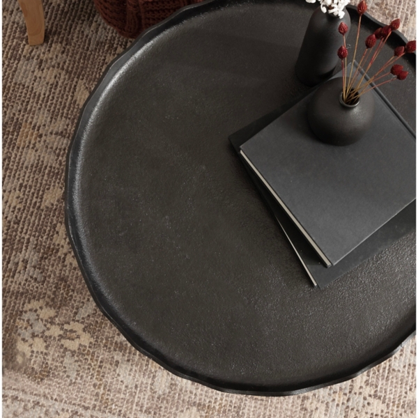 Round Black Alessia Coffee Table