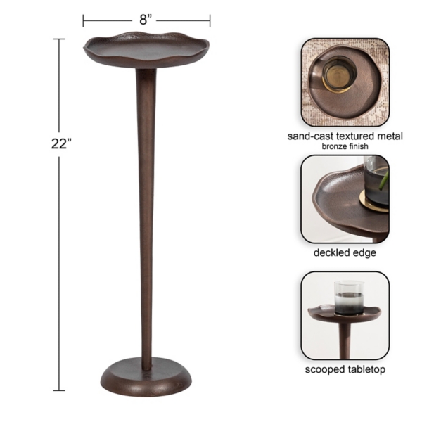 Bronze Metal Alicia Accent Table