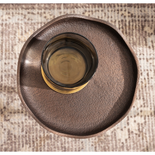 Bronze Metal Alicia Accent Table