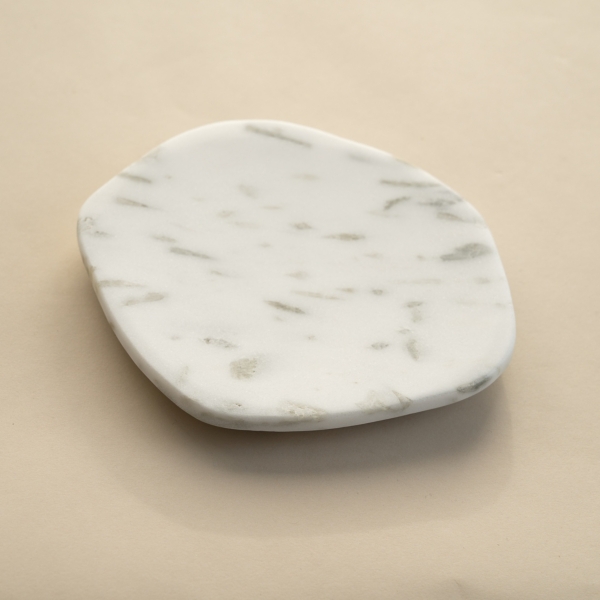 White Marble Vanity Tray, 6.5 in. Kirklands Home