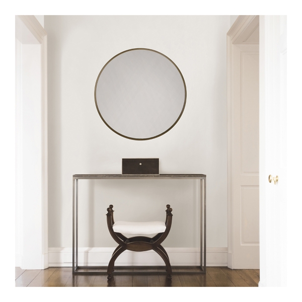 Modern Gold Metal Round Wall Mirror Kirklands Home
