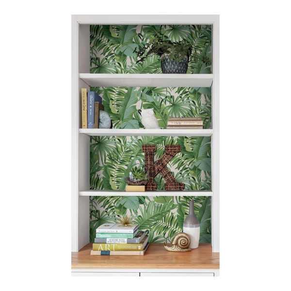 Green Tropical Leaves Peel & Stick Wallpaper