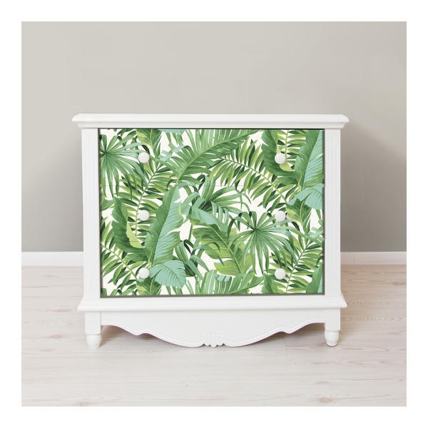 Green Tropical Leaves Peel & Stick Wallpaper