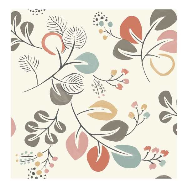 Scandinavian Botanical Peel & Stick Wallpaper