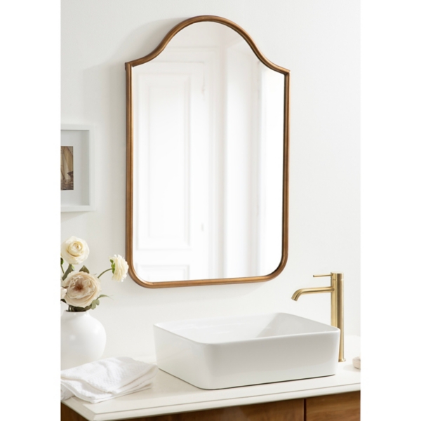 Gold Scalloped Arch Fellows Wall Mirror