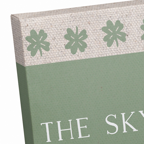 Personalized Clover Stripe Irish Canvas Print