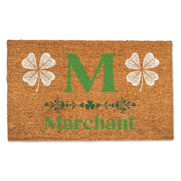 Shamrock Personalized Monogram Coir Doormat Kirklands Home