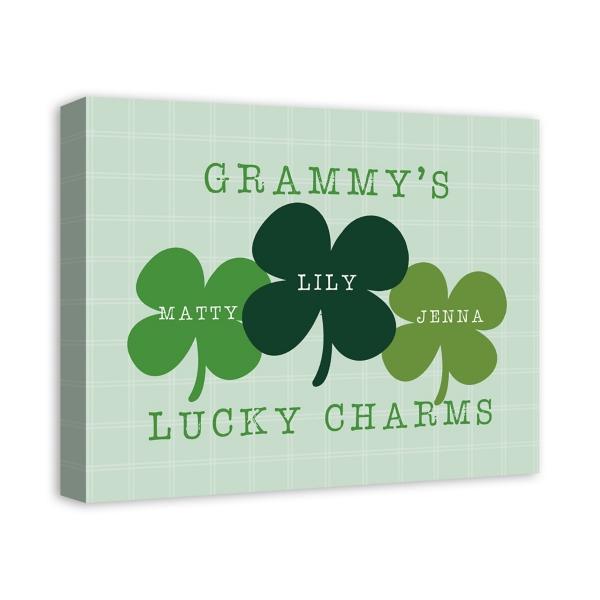 Personalized Lucky Charms Canvas Wall Plaque