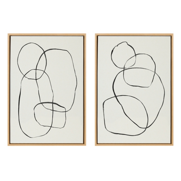 Sylvie Going in Circles Canvas Prints, Set of 2
