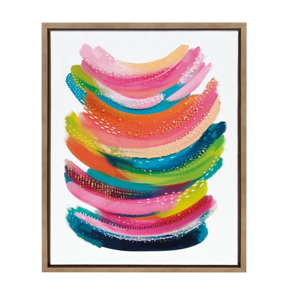 Bright Abstract Framed Canvas Art Print