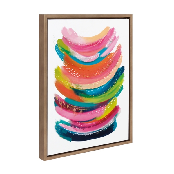 Bright Abstract Framed Canvas Art Print