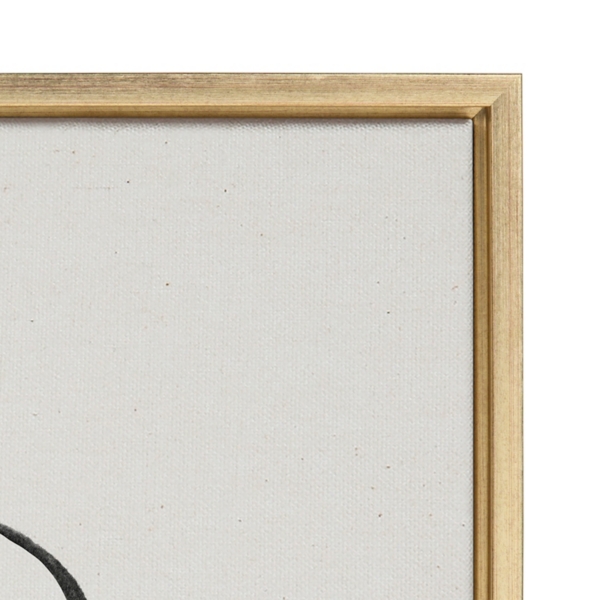 Neutral Circles Framed Canvas Art Prints, Set of 2