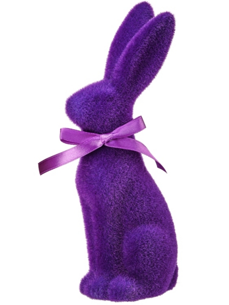 Purple Flocked Terracotta Bunny Statue Kirklands Home