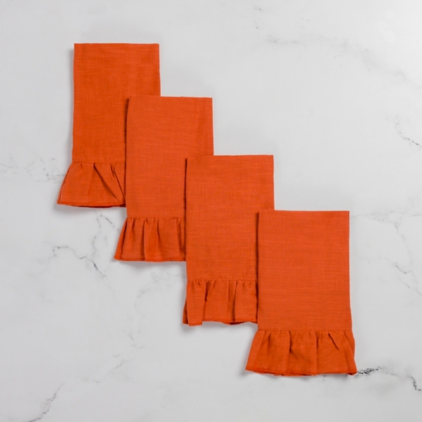 Spice Ruffle Napkins, Set of 4 | Kirklands Home