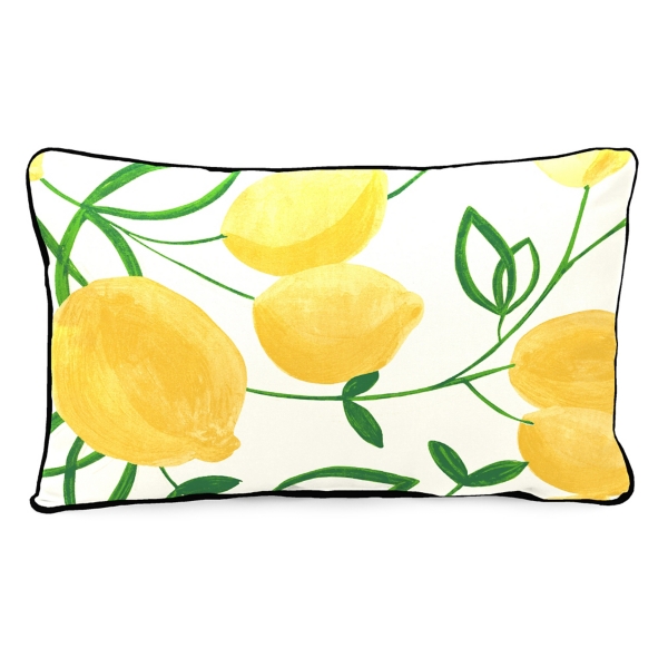 Lemon Home Sweet Home Outdoor Lumbar Pillow