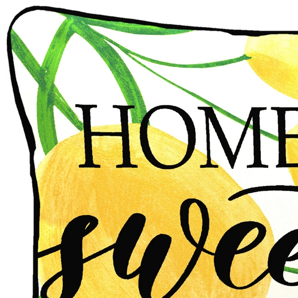 Lemon Home Sweet Home Outdoor Lumbar Pillow
