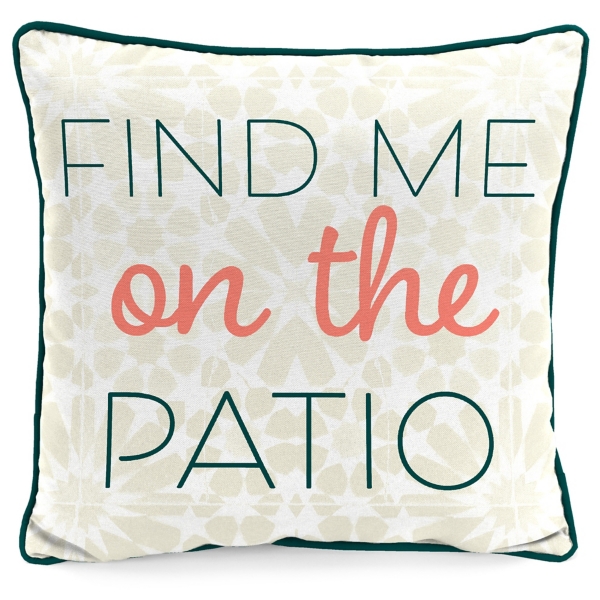 Floral Find Me on the Patio Outdoor Pillow