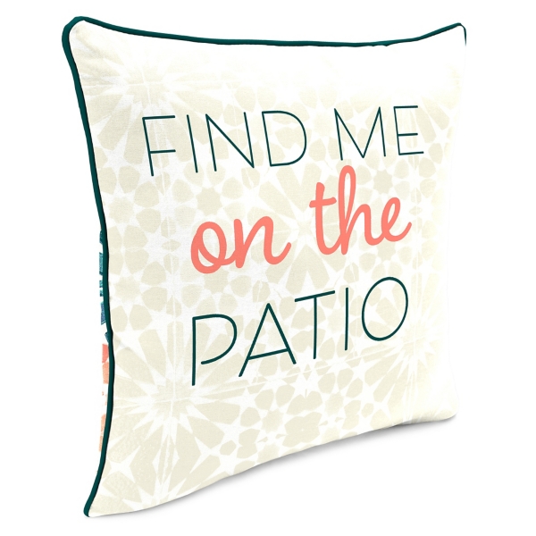 Floral Find Me on the Patio Outdoor Pillow