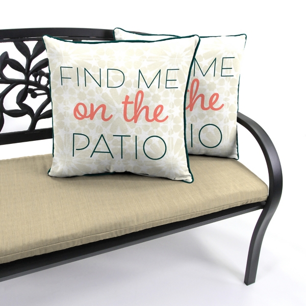 Floral Find Me on the Patio Outdoor Pillow