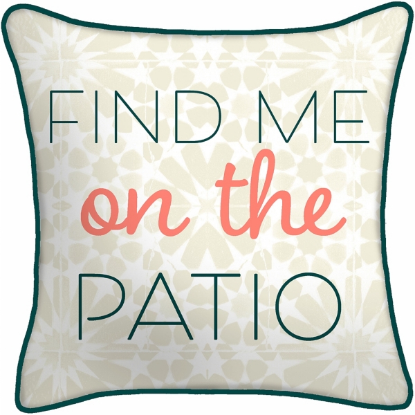 Floral Find Me on the Patio Outdoor Pillow
