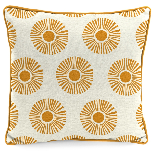 Gold Good Vibes Only Sunny Outdoor Pillow