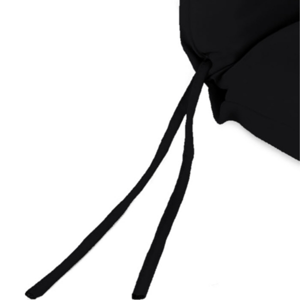 Black Canvas French Edge Outdoor Chair Cushion