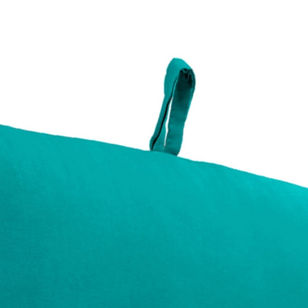 Turquoise Canvas French Edge Outdoor Chair Cushion