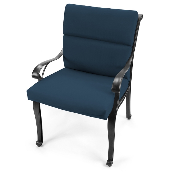 Indigo Canvas French Edge Outdoor Chair Cushion