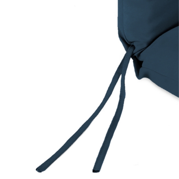 Indigo Canvas French Edge Outdoor Chair Cushion