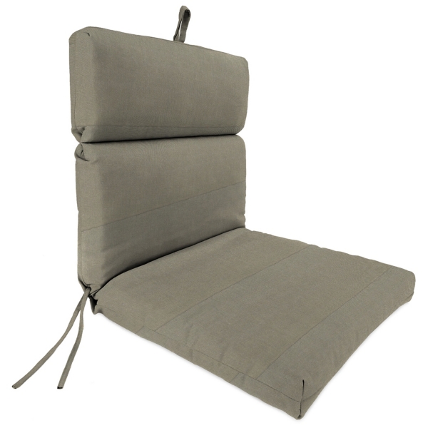 Taupe Canvas French Edge Outdoor Chair Cushion