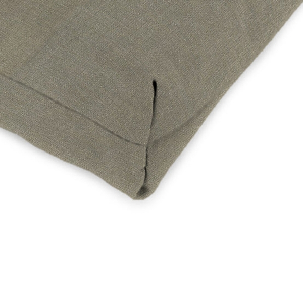 Taupe Canvas French Edge Outdoor Chair Cushion