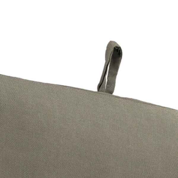 Taupe Canvas French Edge Outdoor Chair Cushion