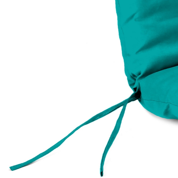 Turquoise Canvas French Edge Chaise Cushion