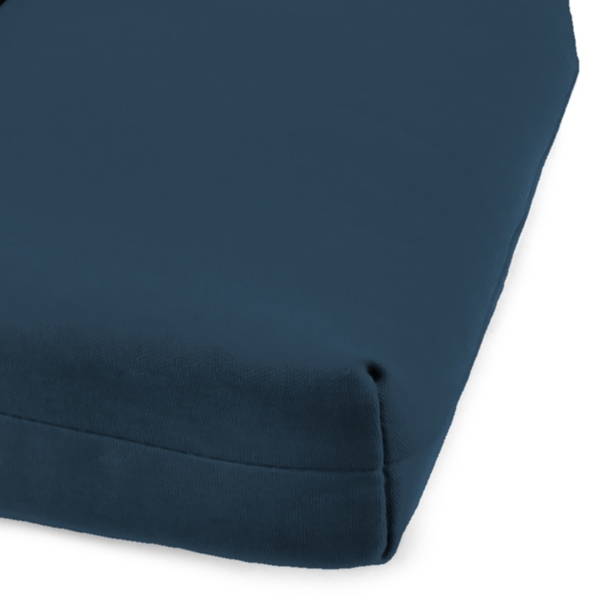 Indigo Canvas French Edge Outdoor Chaise Cushion