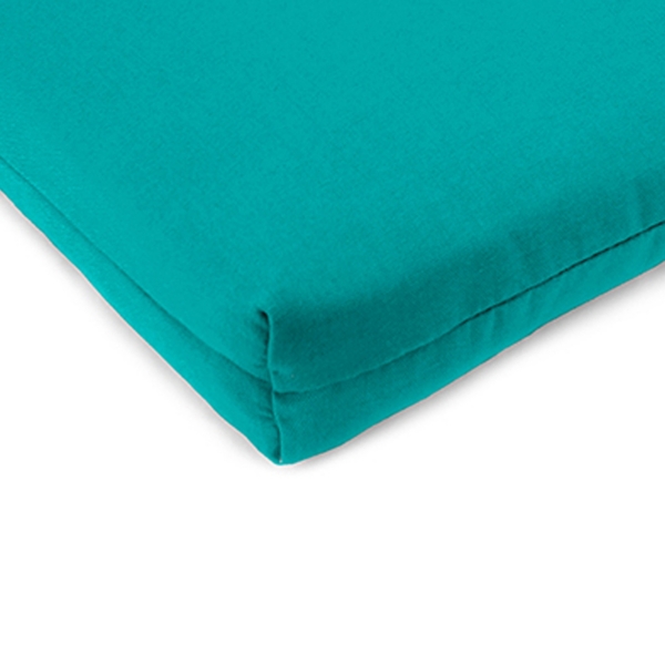 Teal French Edge Outdoor Chair Cushions, Set of 2