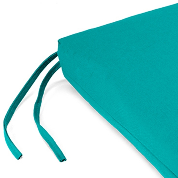 Teal French Edge Outdoor Chair Cushions, Set of 2