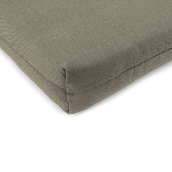 Taupe French Edge Outdoor Chair Cushions, Set of 2