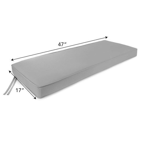 Green Striped Outdoor Settee Cushion